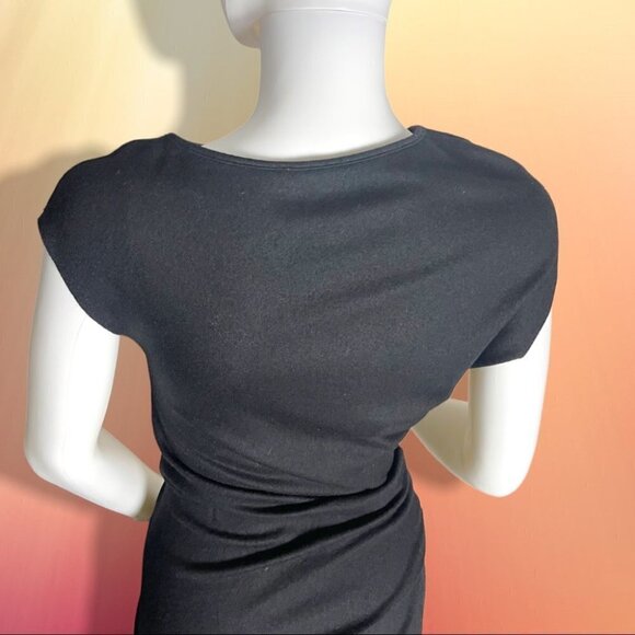 HELMUT Lang Sonar Wool Asymmetrical Black Dress Size P (XS) - Picture 9 of 15